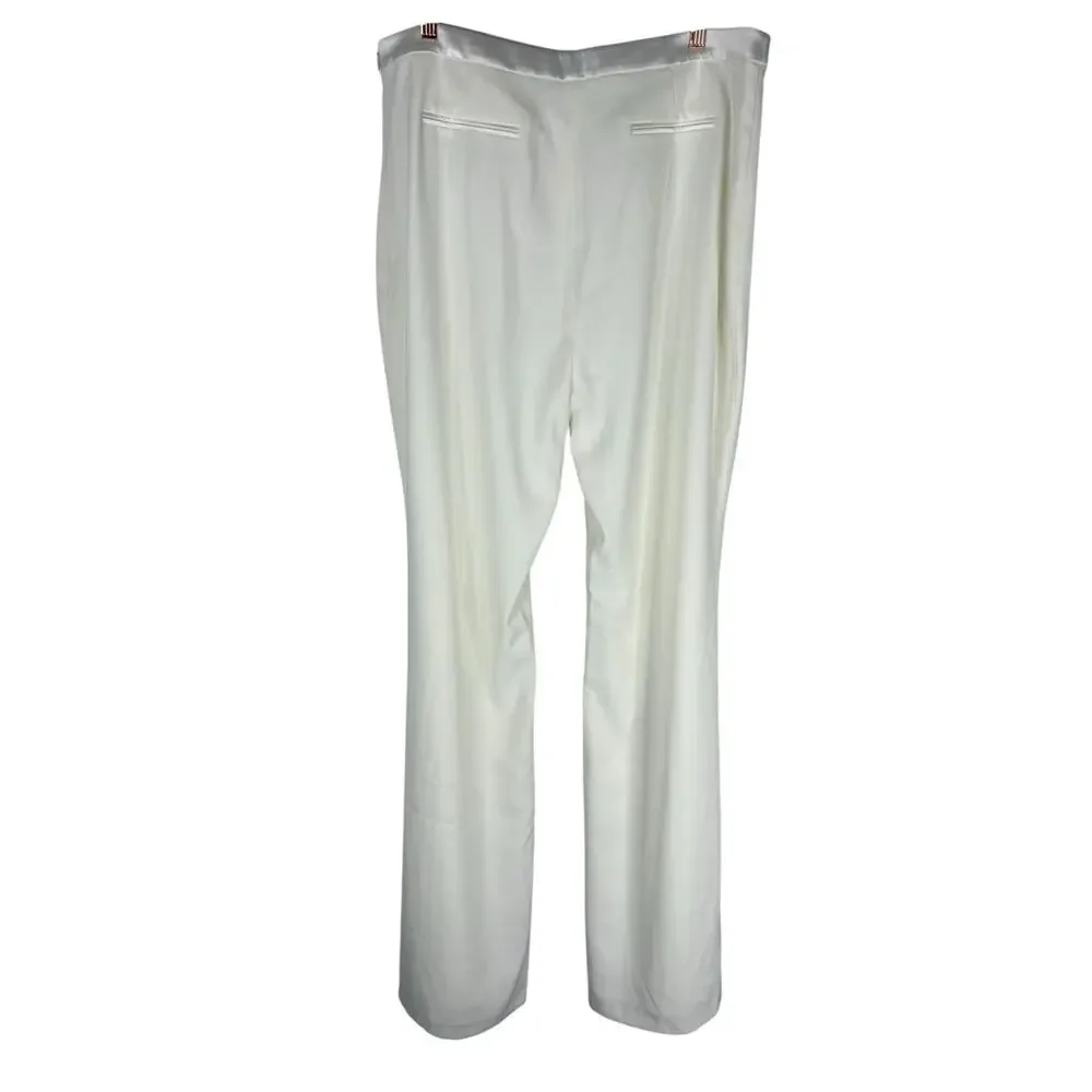 Nadine Merabi Charlotte Trouser High Rise Wide Leg Minimalist Elegant Bridal XXL